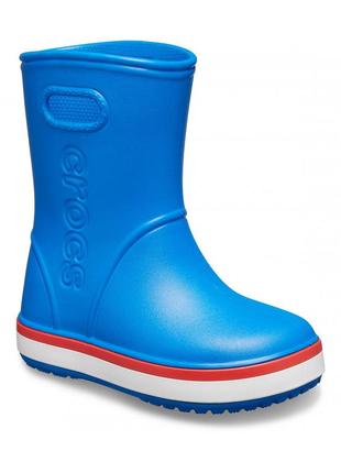 Резиновые сапоги детские crocs kids After rain boot bright cobalt/flame 9/26/16.5 см