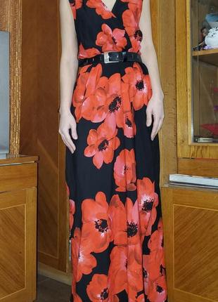 Красивое платье макси с запахом dorothy perkins billie&blossom англия6 фото
