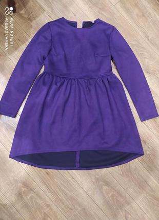 Плаття замша фіолетове