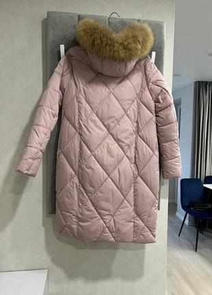 Куртка курточка зимова пальто пуховик пуффер рожева парка л м l m 38 403 фото