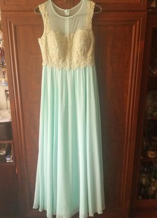 Вечернее/выпускное платье мятного цвета