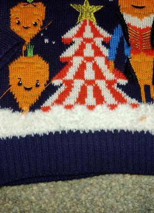 Новогодний детский свитер, 3-4 года,98-104❄️3 фото