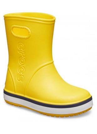 Резиновые сапоги детские crocs kids After rain boot yellow / navy 9/26/16.5 см