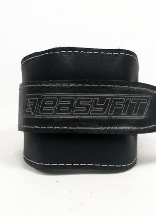 Манжета easyfit f9 черная для тяги на тренажере (кожа)2 фото