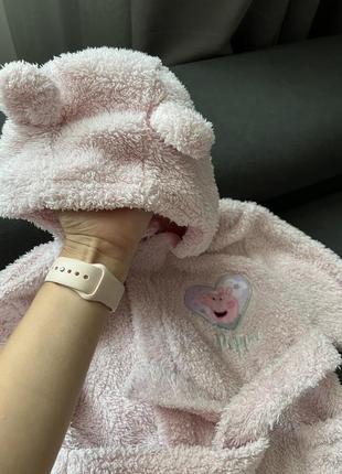 Теплый флисовый халат peppa pig george 4-5р