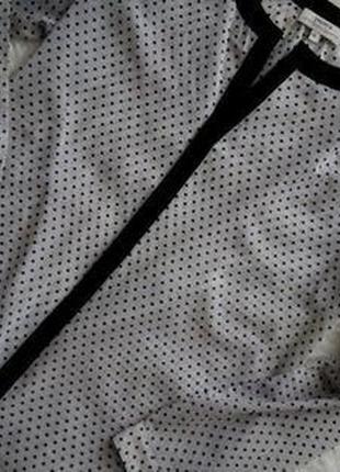 Кремова блуза в горошок -сорочка в горошок6 фото
