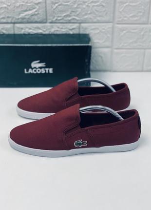 Мужские слипоны мокасины эспадрильи lacoste со стелькой ortolite2 фото