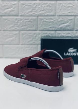 Мужские слипоны мокасины эспадрильи lacoste со стелькой ortolite7 фото