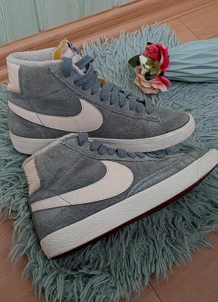 Жіночі замшеві демі кеди, кросівки nike 🩶