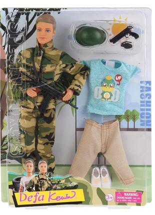 Лялька кен у військовій формі ,на шарнірах
