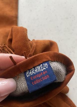 Перчатки замшевые из овечьей кожи с утеплителем