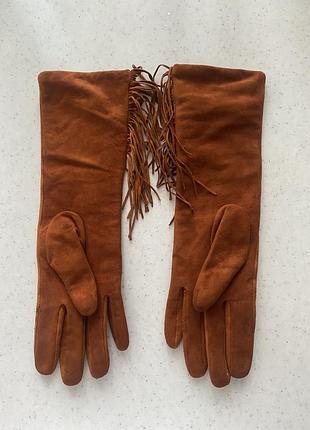 Перчатки замшевые из овечьей кожи с утеплителем