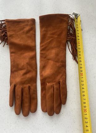 Перчатки замшевые из овечьей кожи с утеплителем