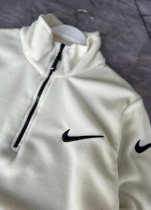 Мужская и женская флисовая кофта nike белая зима свитшот2 фото