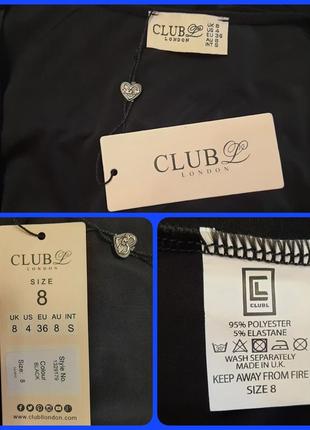 Черная вечерняя блузка-накидка club l london, разм. 42/445 фото