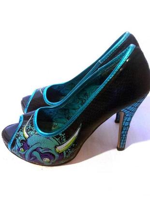 Оригінальні яскраві туфлі з цікавим принтом, р. 37-38 код k3863