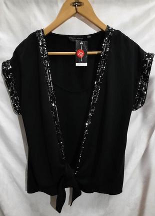 Черная вечерняя блузка-накидка dorothy perkins, разм. 42/442 фото