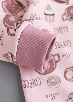 Чоловічок сліп дитячий комбінезон закритими ніжками на байці теплий для малюка дівчинки хлопчика3 фото