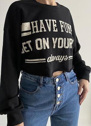 Новый коттоновый свитшот bershka join life