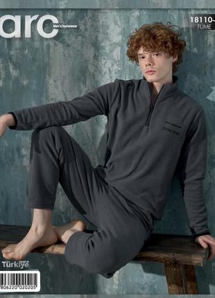 Піжама чоловіча флісова, чоловіча піжама фліс тепла піжама