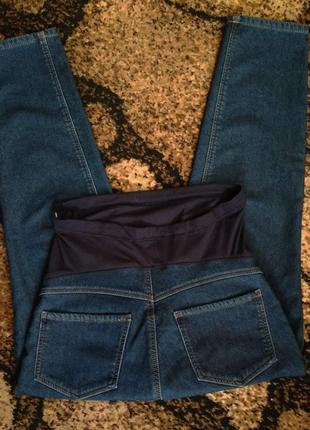 Теплые на флисе джинсы мом для беременных.3 фото