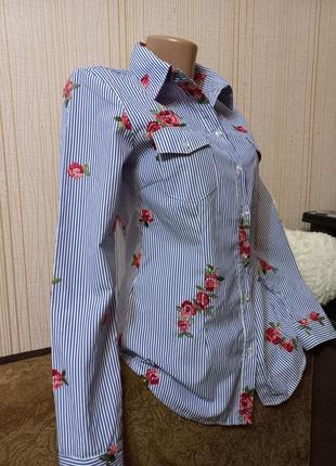 Шикарная блуза с яркой вышивкой раз.s8 фото