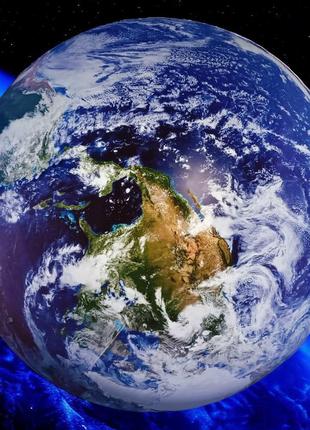 Наклейка планета земля blu-ray earth, що світиться в темряві 40 см блакитне свічіння стікер, що світиться на стіну!8 фото