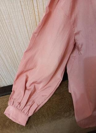 Новая блуза сорочка батал оверсайз свободная рубашка розовая пудровая5 фото