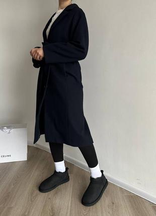 Розкішне пальто вовна з поясом weekday3 фото