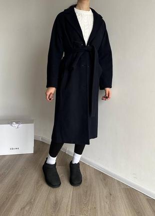 Розкішне пальто вовна з поясом weekday9 фото