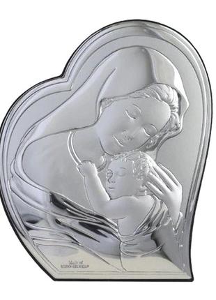 Серебряная икона дева мария с младенцем (16 x 19,5 см) valentі 81051 3l