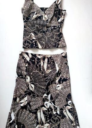 Karen millen костюм юбка топ банты кружево /8916/1 фото