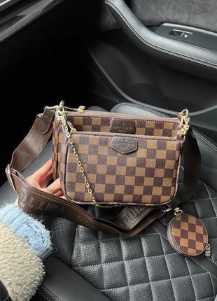 Multi pochette brown black сумка lux!👜