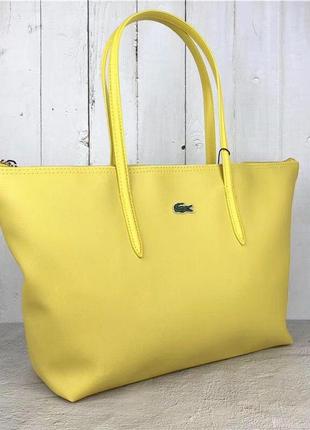 Женская сумка с короткими ручками, желтая