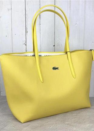 Жіноча сумка з короткими ручками, жовта3 фото