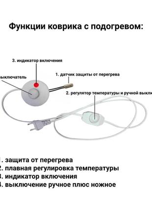 Теплый ковер 105х65см/150вт monocrystal с защитой от перегрева и регулятором температуры, коричневый2 фото