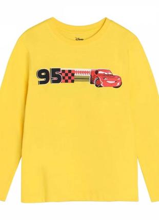 Дитячий лонгслів "team 95" желтый. розмір 134