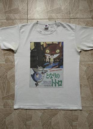 Футболка rare anime vintage 2000s my neighbour totoro big logo tee