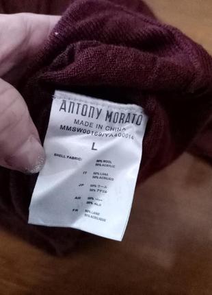 Чоловічий шерстяний джемпер кардинан светр wool antony morato3 фото