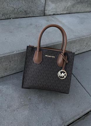 Сумка брендовая michael kors mercer medium logo оригинал на подарок женщине/девочке4 фото