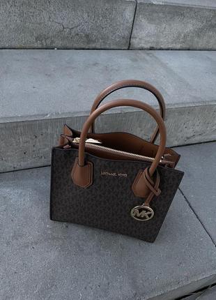 Сумка брендовая michael kors mercer medium logo оригинал на подарок женщине/девочке5 фото