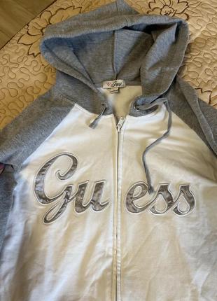 Кофта зипка спортивная худи с капюшоном на замке классное стильное guess3 фото