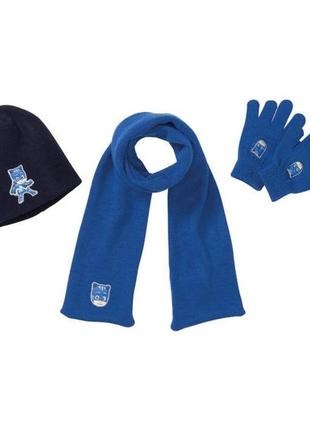 Набір шапка шарф і рукавички lupilu для хлопчика1 фото