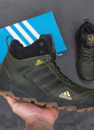 Мужские зимние ботинки adidas terrex green2 фото