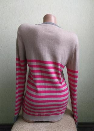Antoni & alison. брендовый свитер с совой. пуловер 5% шерсть кашемира. бежевый, капучино, малиновый, фуксия, серый, кэмел. в полоску.5 фото