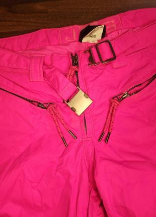 Яркие розовые лыжные зимние теплые брюки2 фото