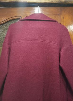 Пальто шикарного кольору бордо!3 фото