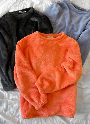 Махровая теплая пижамка женская 🍊4 фото