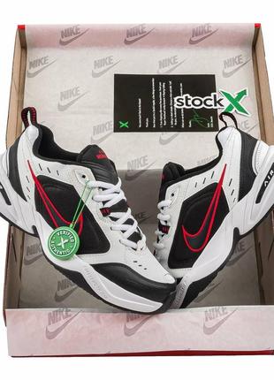 Мужские кроссовки nike air monarch white-red