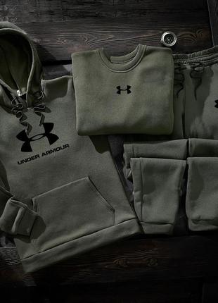 Шикарний чоловічий зимовий комплект 3 в 1 "under armour fleece winter"5 фото